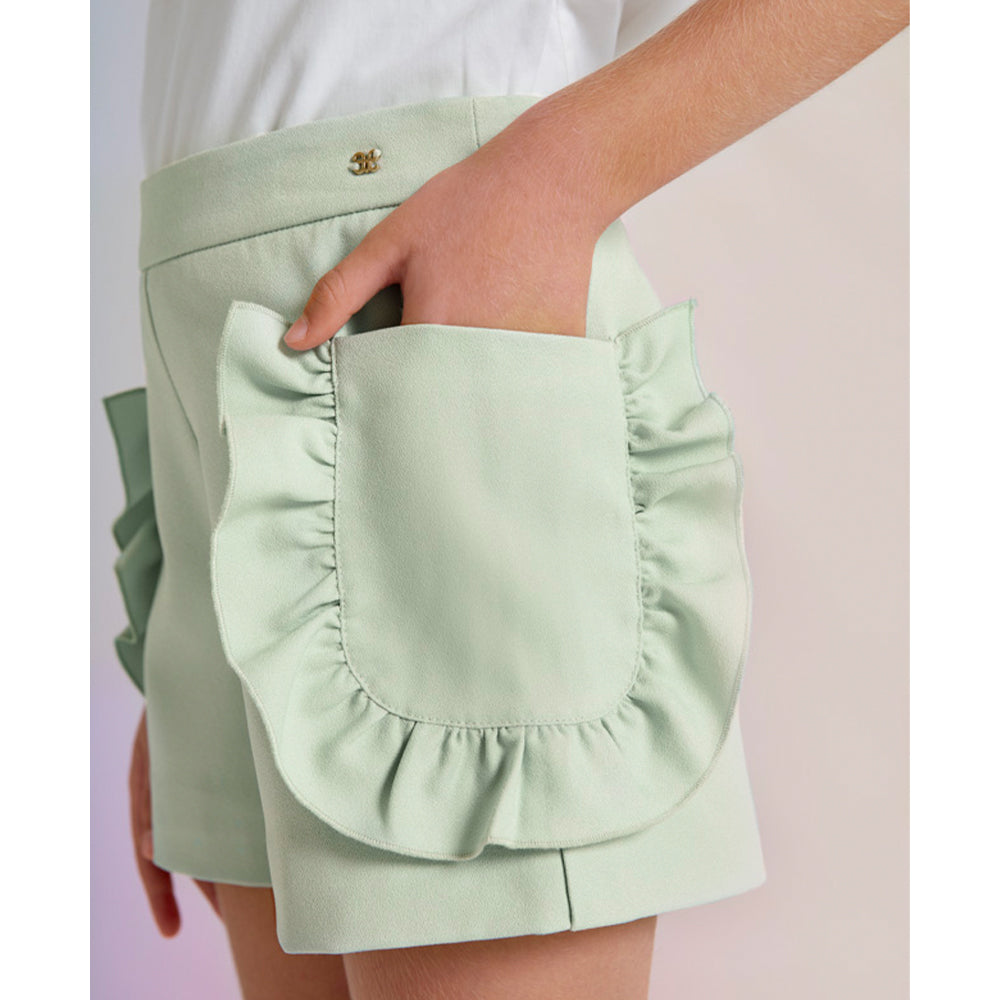 Mint Frill Pocket Shorts
