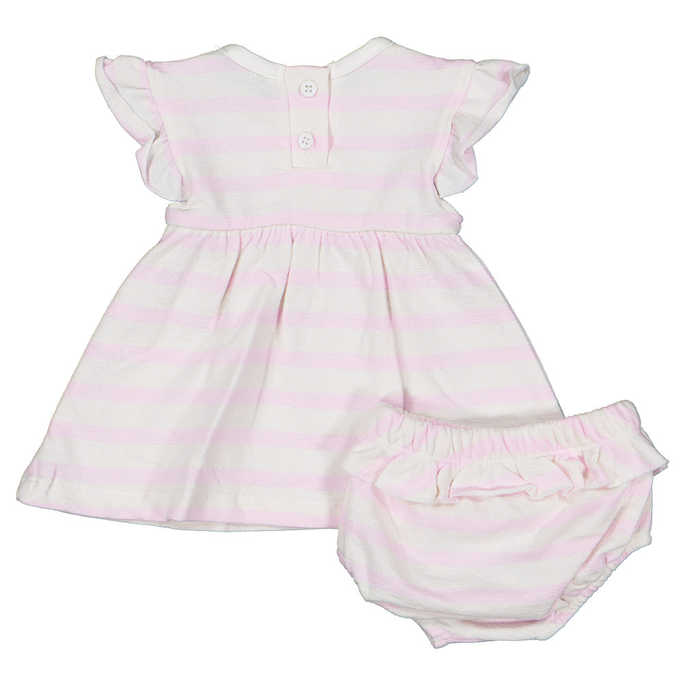 Pink Stripe Towelling Dress Set