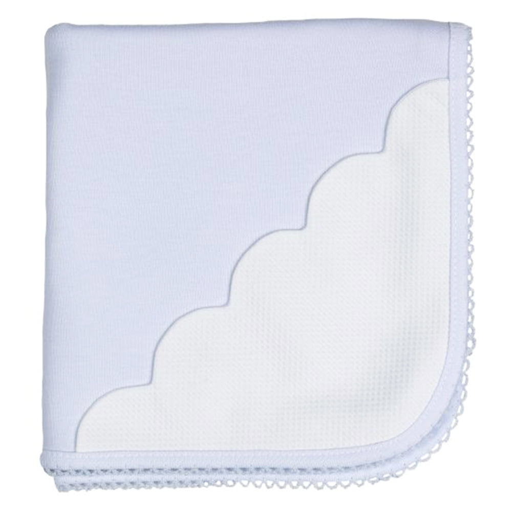 Blue Pique Cotton Blanket