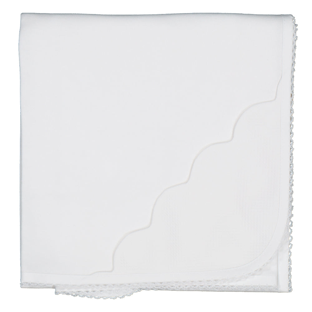 White Pique Cotton Blanket