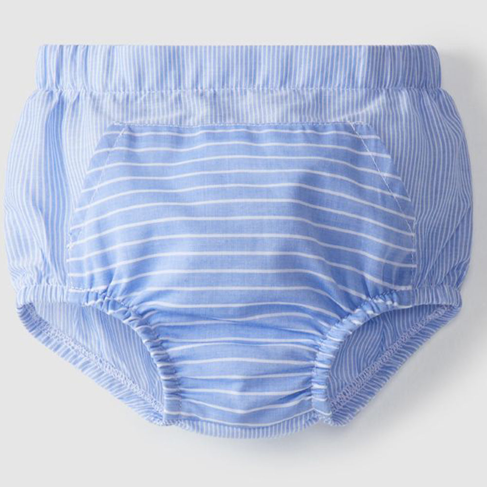 Blue Pinstripe Shorts