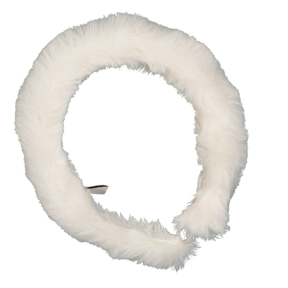 Cream Faux Fur Headband