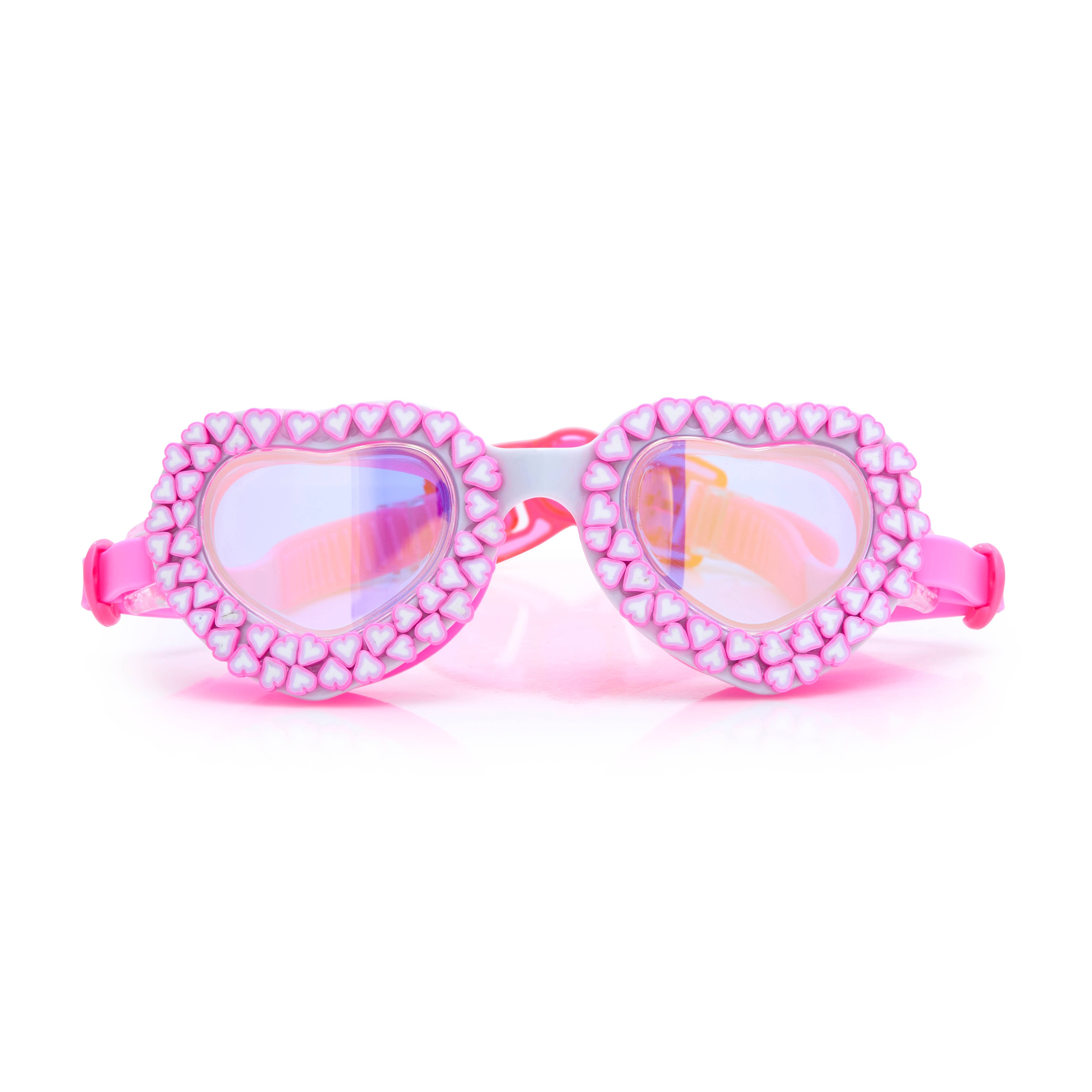 Pink Heart Swim Goggles