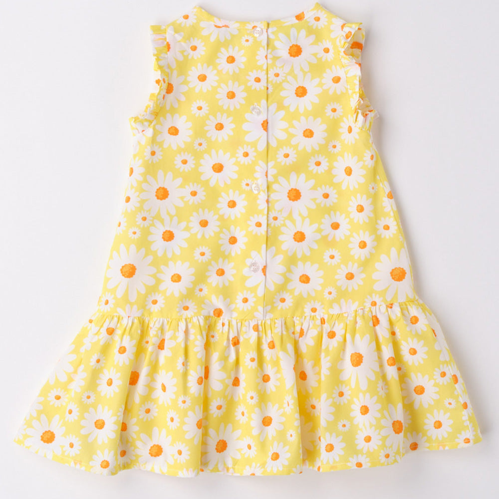 Lemon Daisy Print Dress