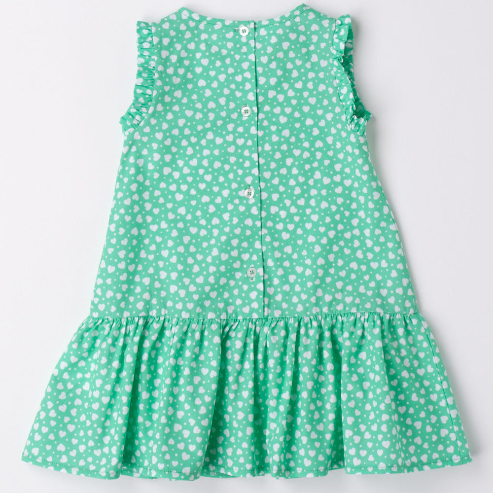 Mint Green Heart Print Dress