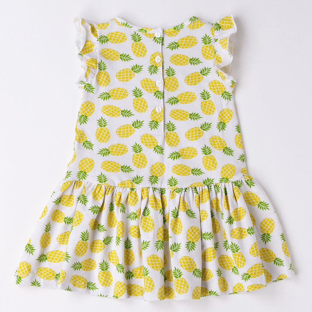 Pineapple Print Jersey Dress