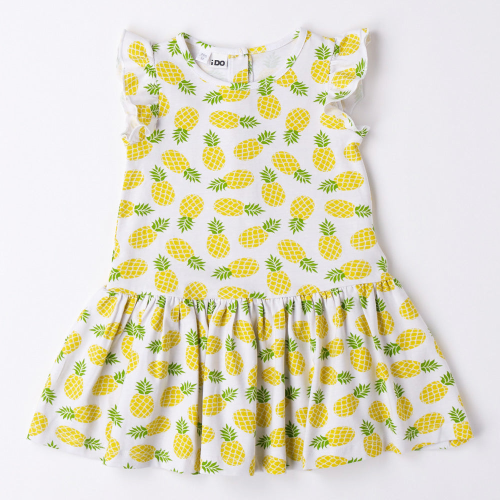 Pineapple Print Jersey Dress