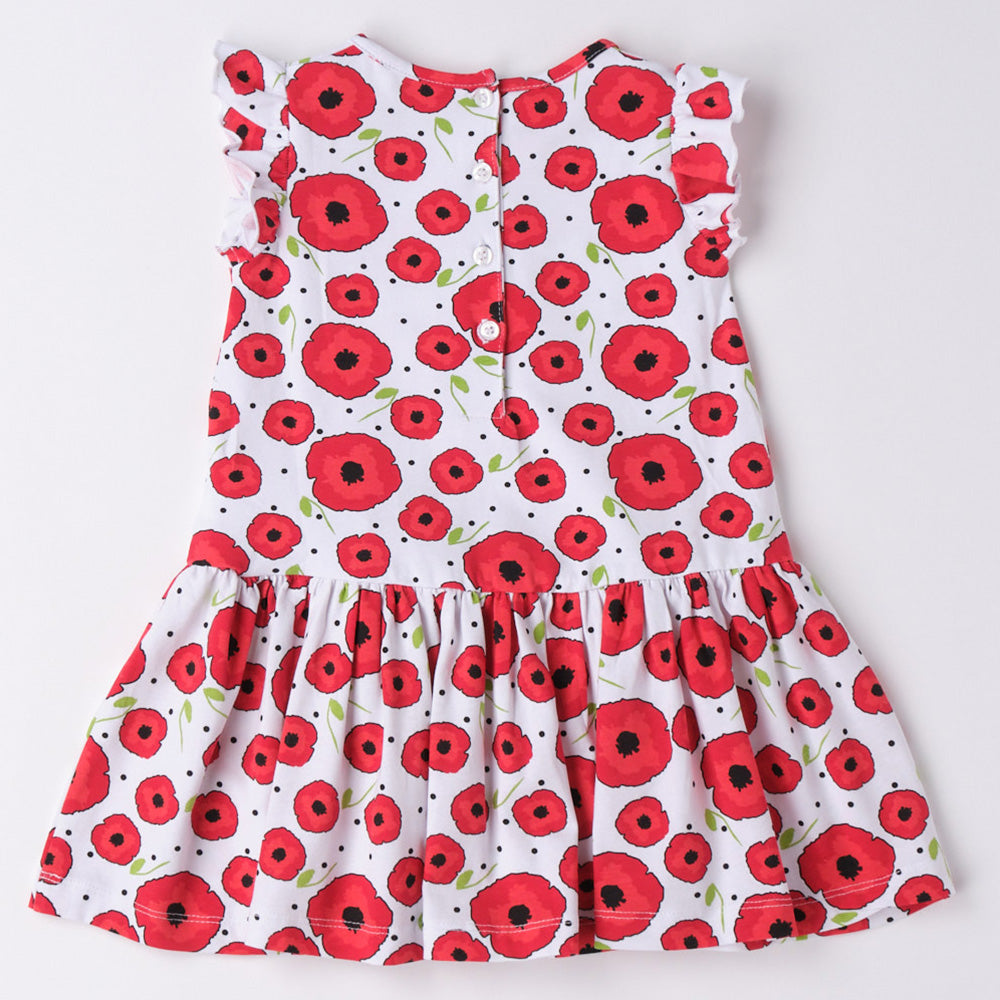 Poppy Print Jersey Dress