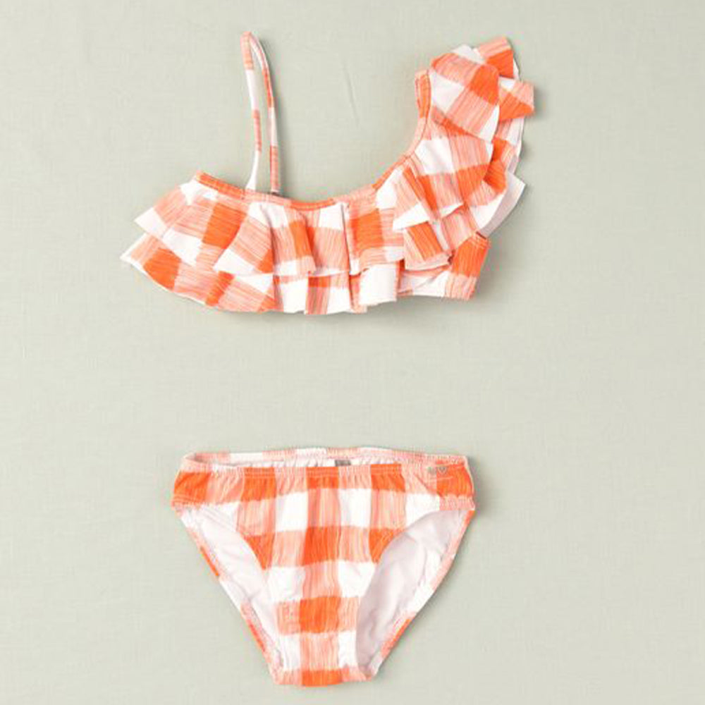 Orange Check Bikini