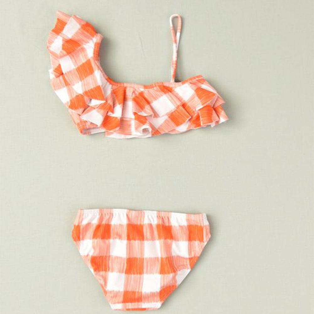 Orange Check Bikini