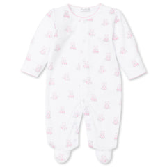 Pink Bear Print Babygrow