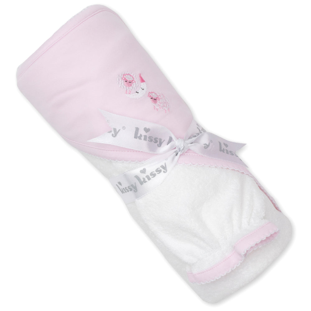 Pale Pink Lamb Towel & Mitt