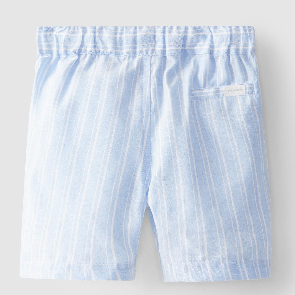 Pale Blue Stripe Shorts