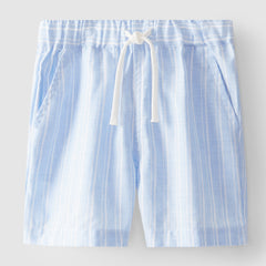 Pale Blue Stripe Shorts