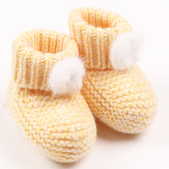 Yellow Marl Knit Booties