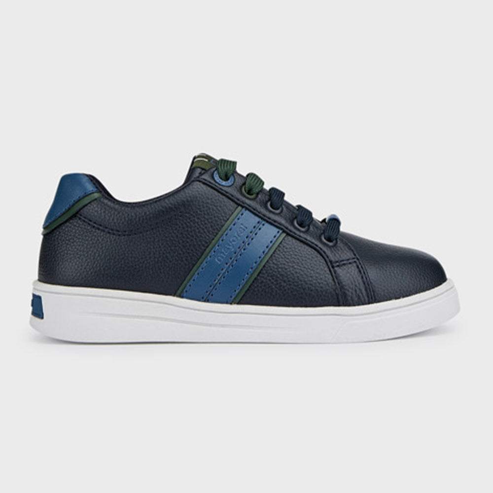 Navy Lace Up Trainers
