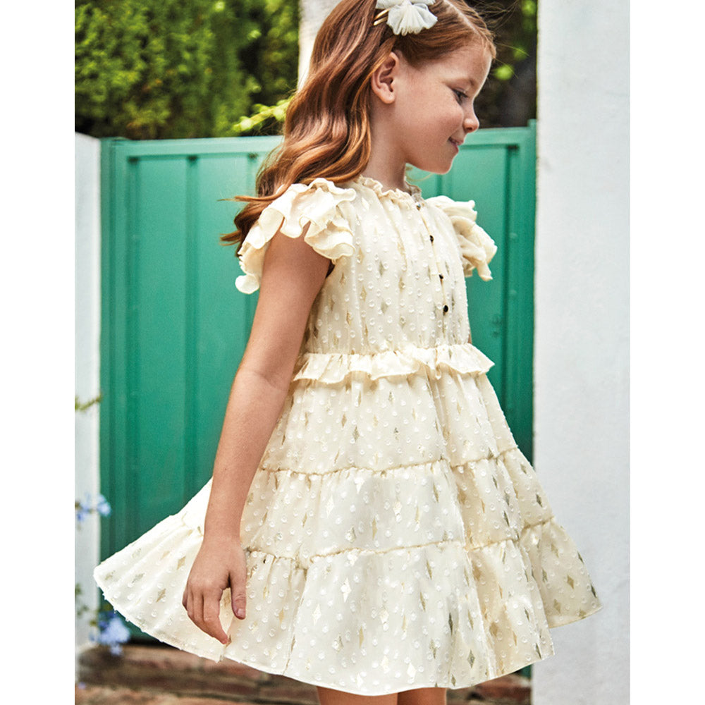 Cream Chiffon Dress