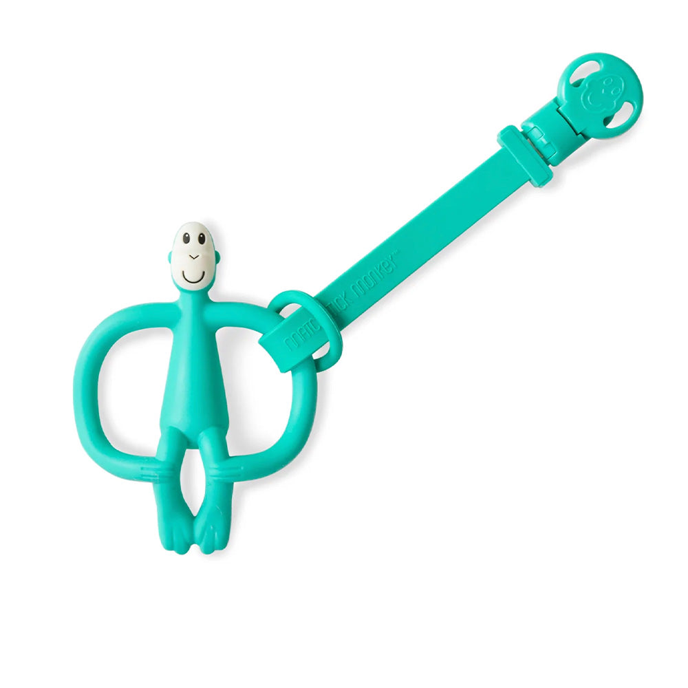 Double Soother Clip - Green/Grey
