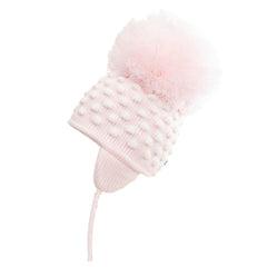 Soft Pink Bubble Pom Pom Hat
