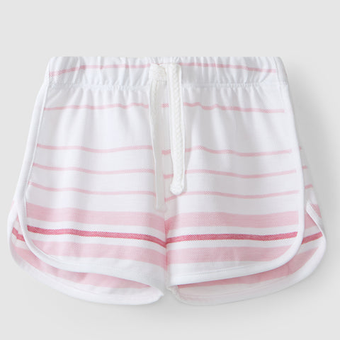 Pink Stripe Pique Shorts