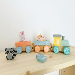 Pastel Wooden Train Toy