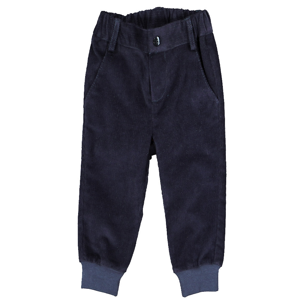 Navy Cuffed Trousers