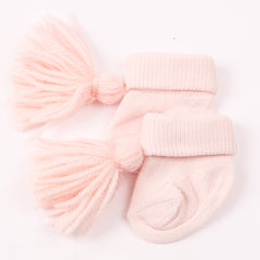 Pale Pink Tassel Socks