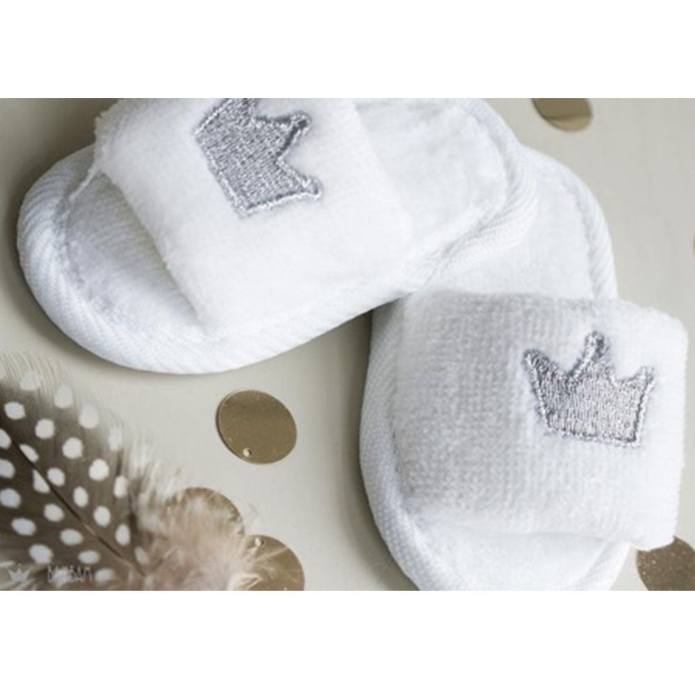 Unisex White Towel & Slippers Gift Set