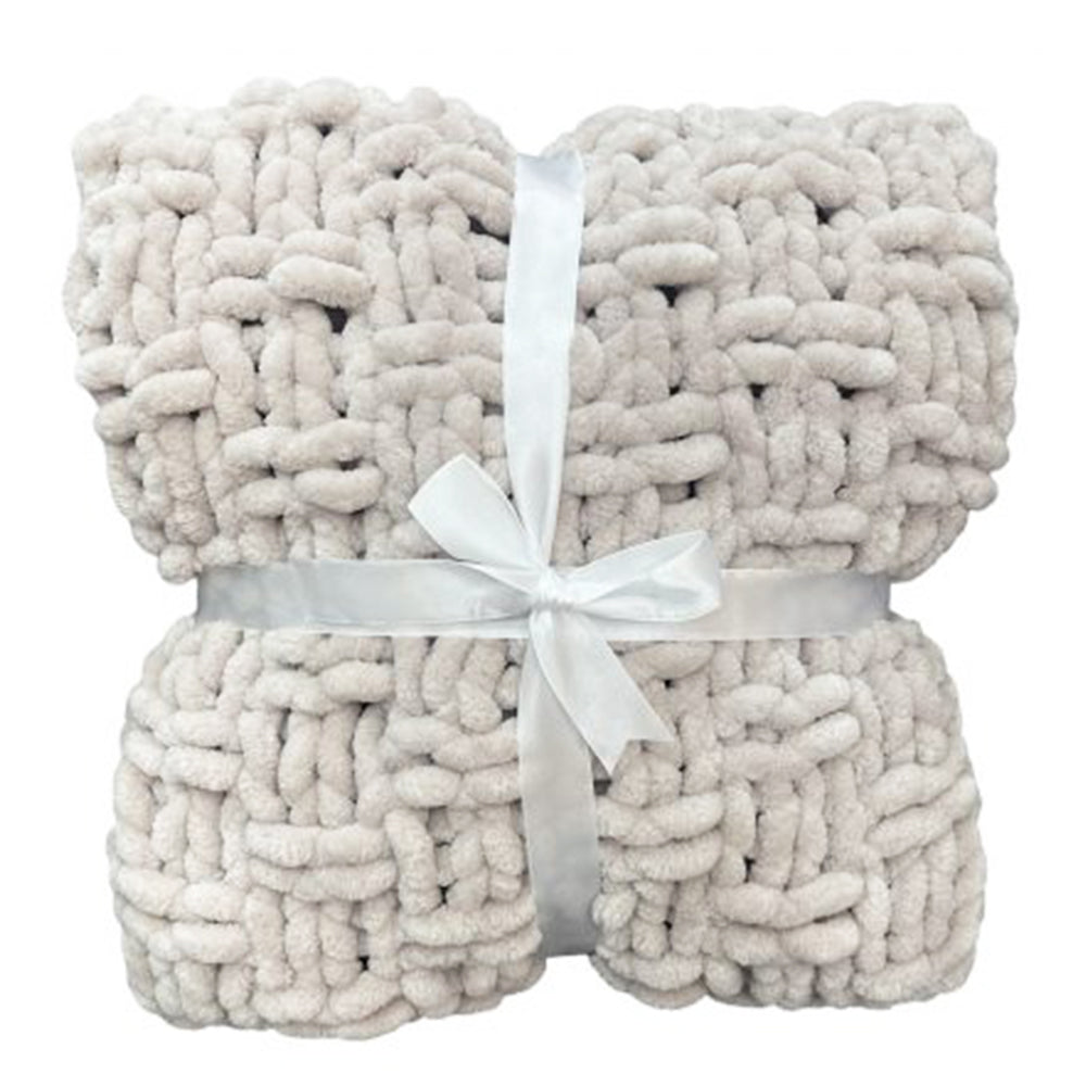 Hand Knitted Baby Blanket Oatmeal (pre-order 1-2 weeks)