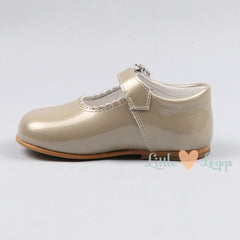 Girls Pearl Taupe Mary Jane