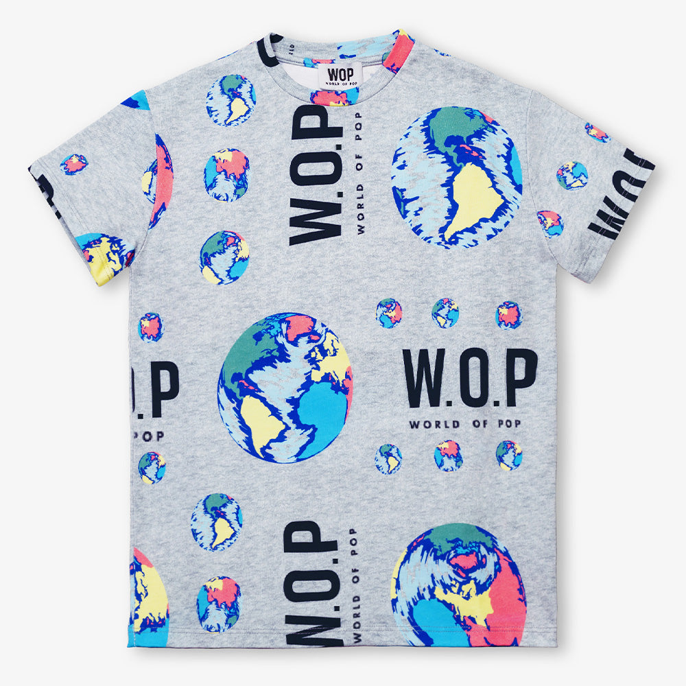 Boys Grey W.O.P T-Shirt