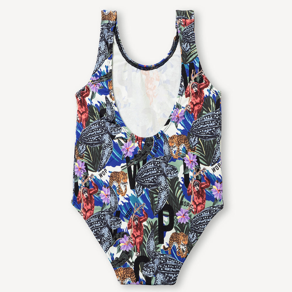 Girls Jungle Print Swimsuit